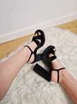 Primark 40 26cm sandałki na obcasie pumpy platformy stripper shoes
