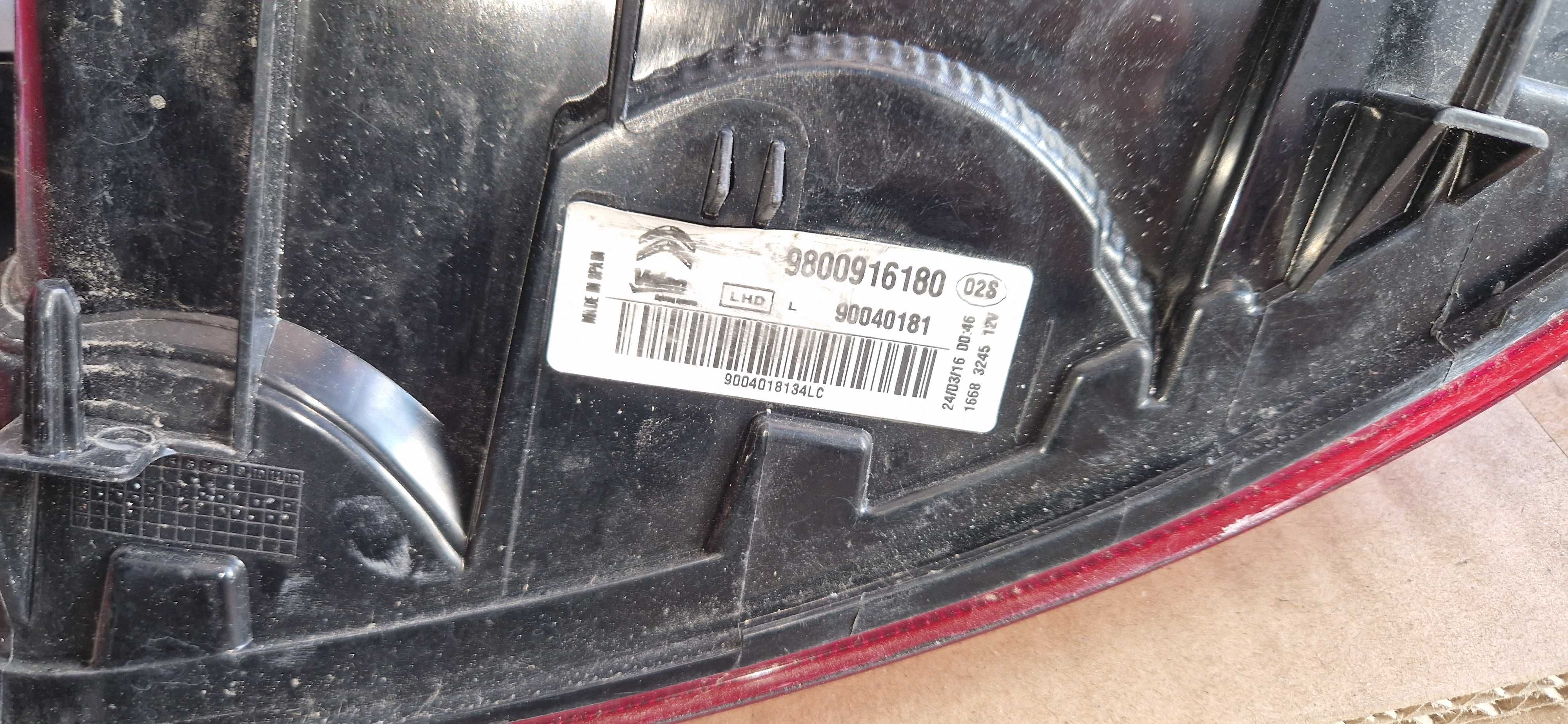 CITROEN C4 CACTUS 2016 Farolin Traseiro Esquerdo