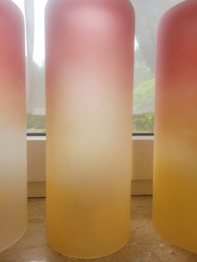 3 klosze do lampy wiszącej lub stojącej klinkiet miodowowisniowe szkło