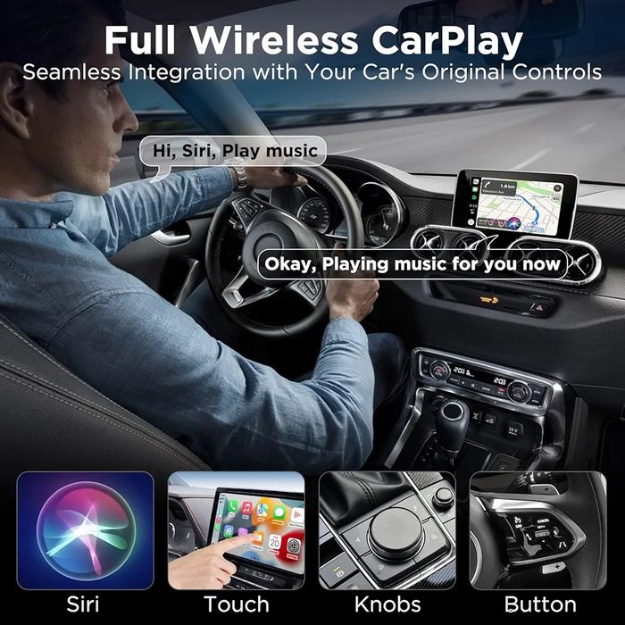 Bezprzewodowy adapter CarPlay do iPhone’a.