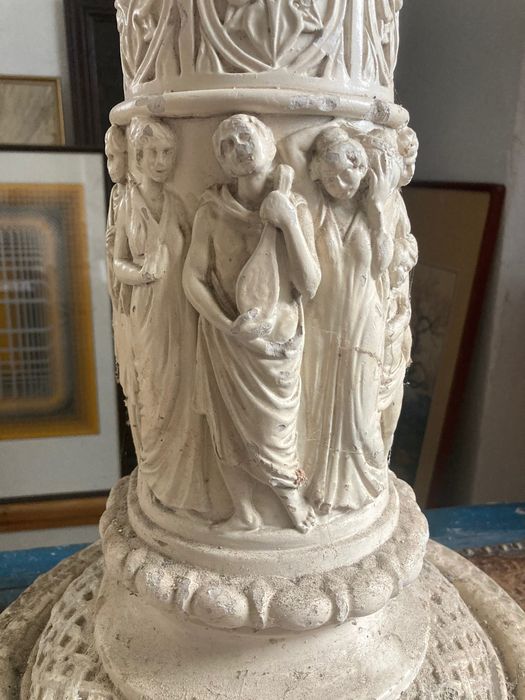 Zachwycająca para klasycznych kolumn, Art Nouveau, Francja lata 20.XXw