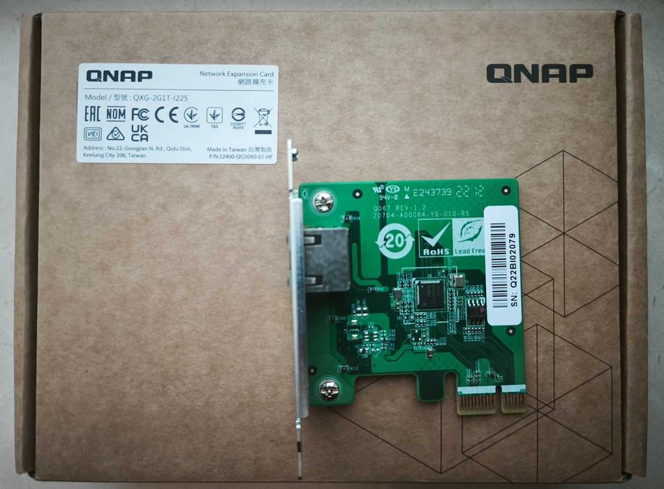 OKAZJA!!! Karta sieciowa QNAP QXG-2G1T-I225 2,5 GbE– stan idealny