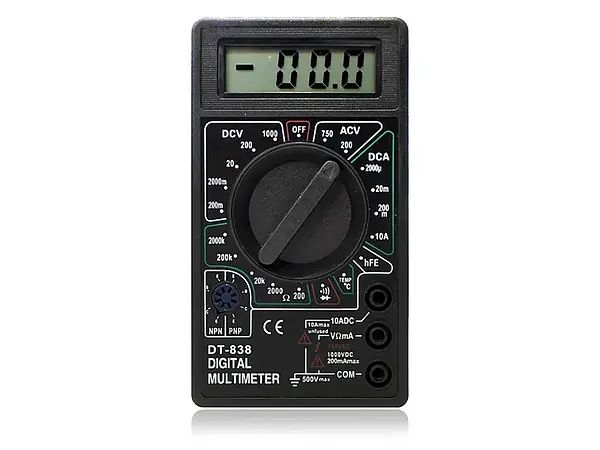 Мультиметр + термопара DT838 тестер цифровой НОВИЙ крона в комплекті