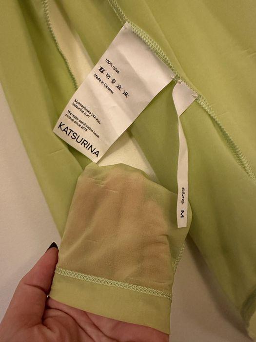 MANGO KATSURINA NENETTE поло футболка боді напів прозорий