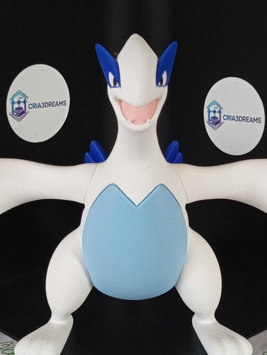 Figura Pokémon Lugia 3D – 25x25 cm | Impressão Premium