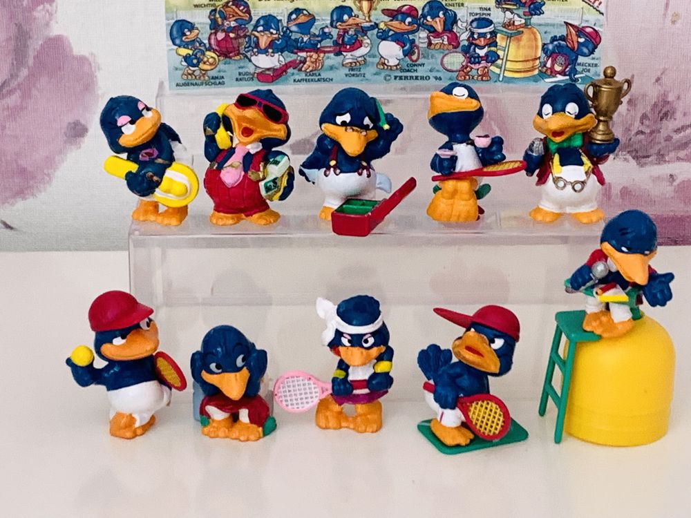 Kinder niespodzianka Kruki Tenisiści, Bingo Birds, vintage 1996