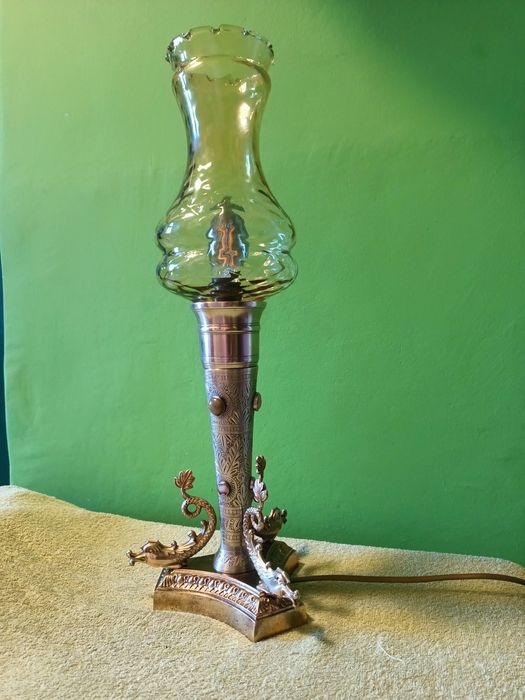 Lampa indyjska, kolonialna,hand made.