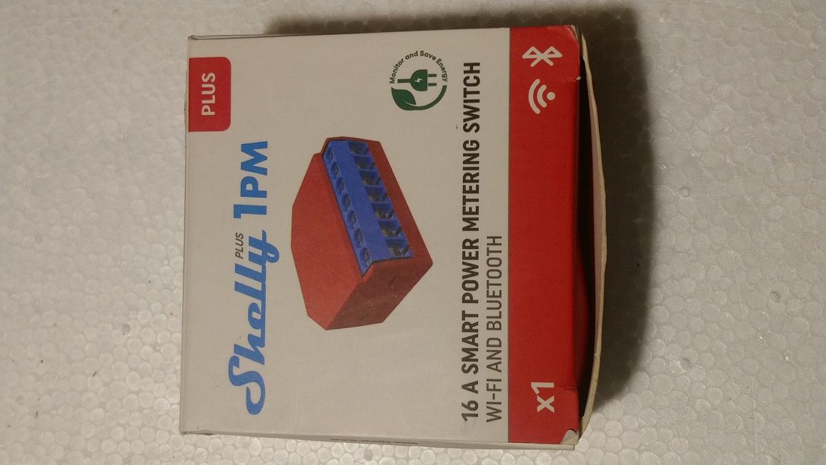 Przełącznik wi fi z pomiarem mocy Bluetooth smart switch Shelly plus 1