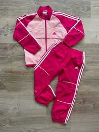 Klasyczny Sportowy Różowy Kostium Adidas dla Dziewczynki