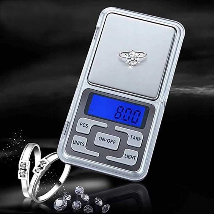 Waga elektorniczna jubilerska precyzyjna 0,01g/500g LCD+baterie zestaw