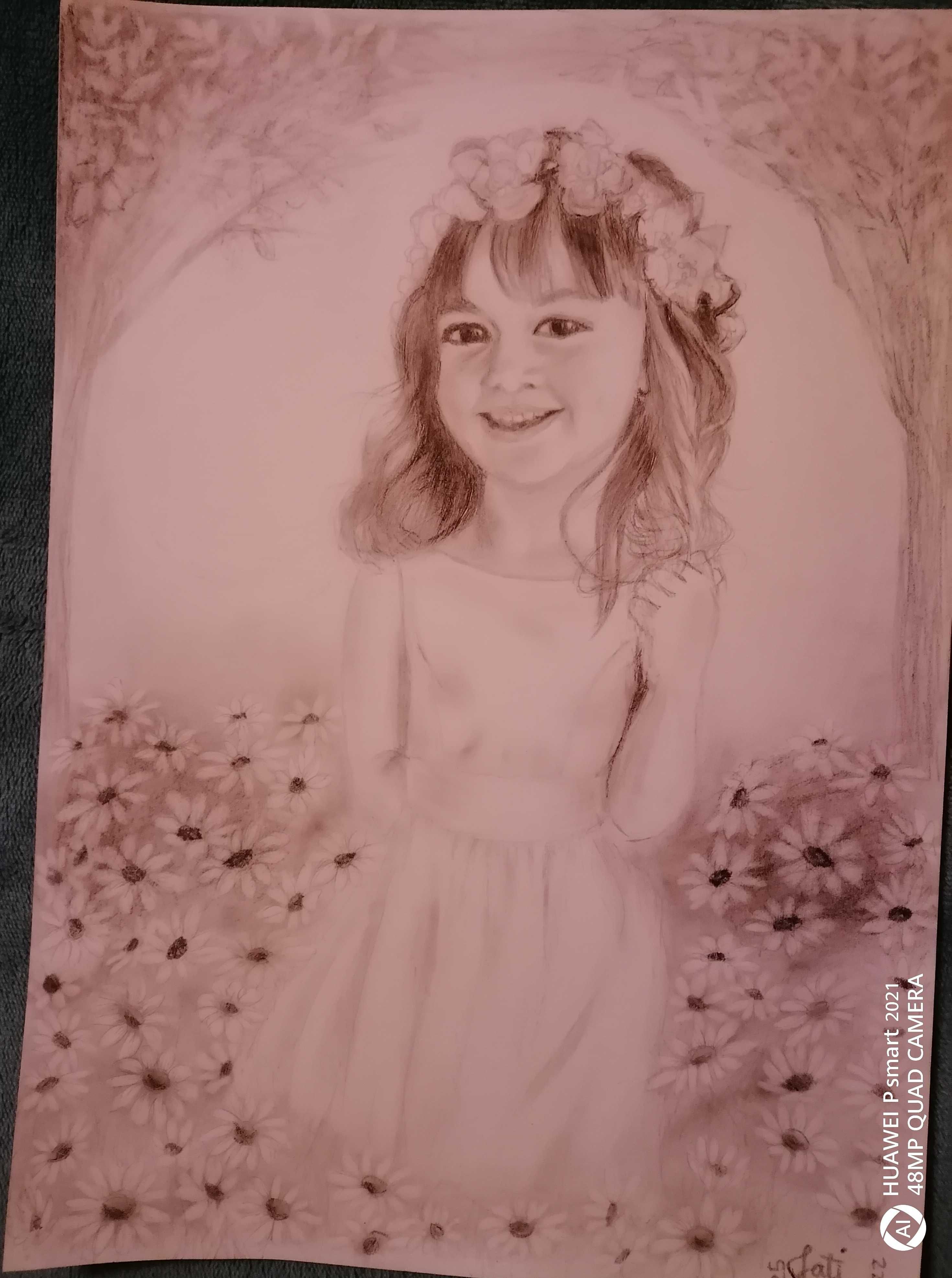 Ofereça originalidade com um retrato a carvão