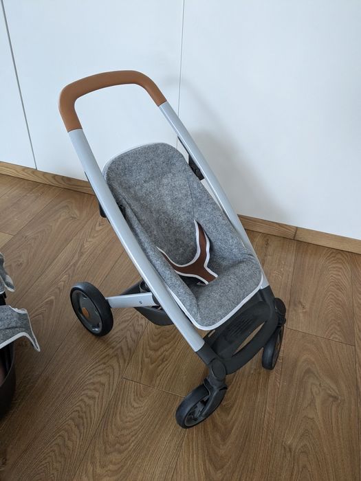 Wózek Quinny Szary dla lalek Smoby 2w1 Spacerówka + Gondola