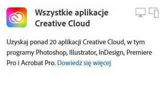 Adobe Creative Cloud Wszystkie aplikacje usługi Creative Cloud 100GB