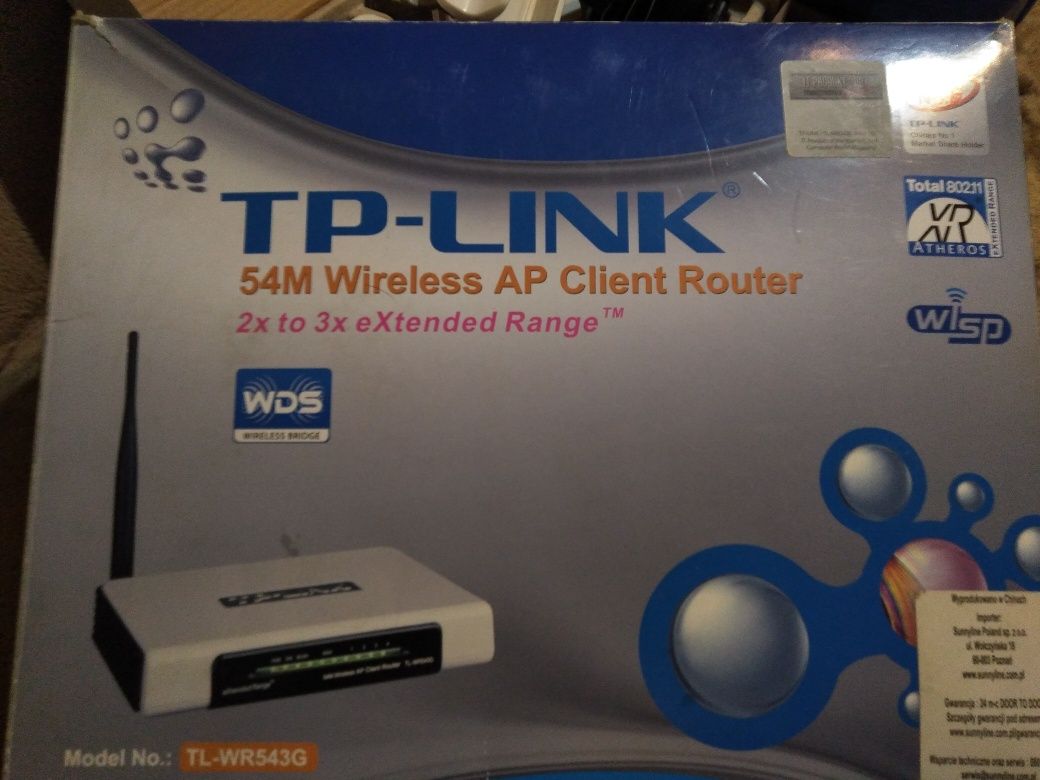 Router TP-LINK TL-WR543G, instrukcja