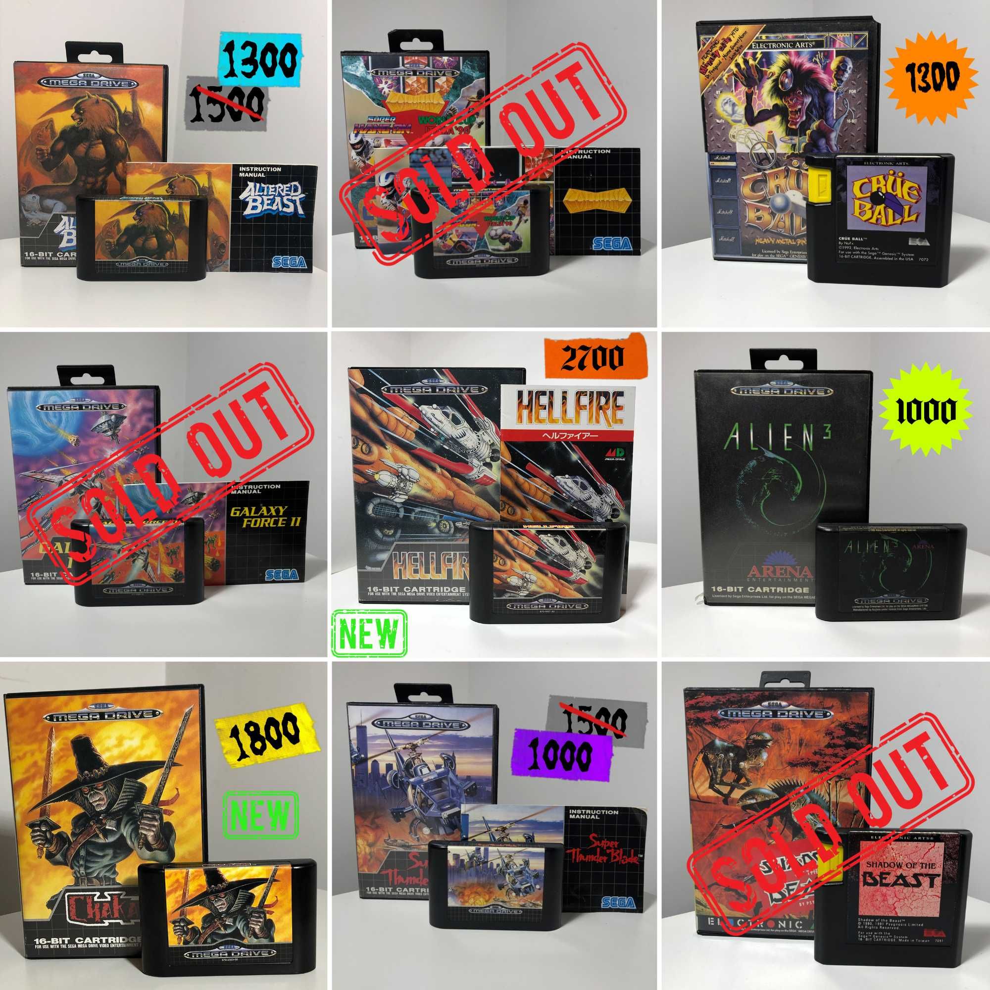 Sega Mega Drive Genesis Картриджи Игры Оригинал