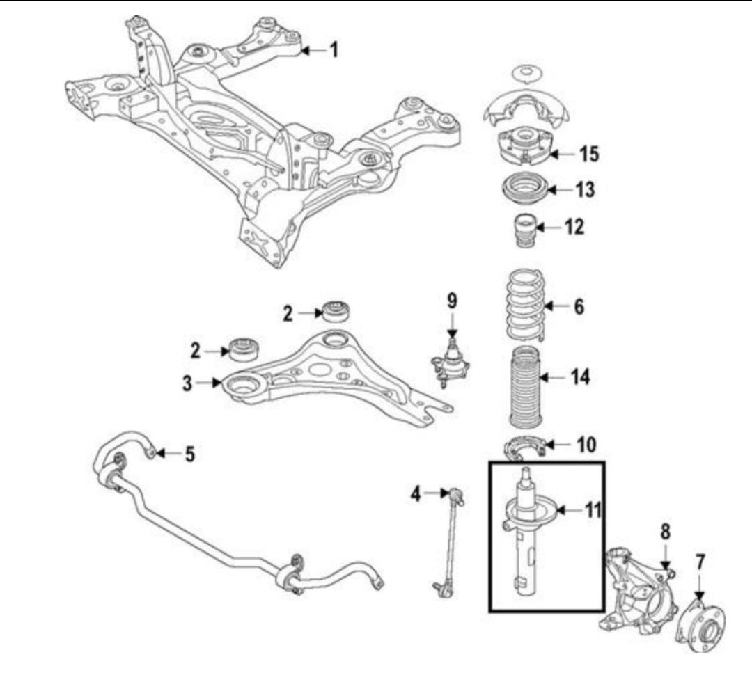 Амортизатор  AUDI - Q4;VW - ID.4,ID.5 Electric 20-;Skoda Enyaq 20-: