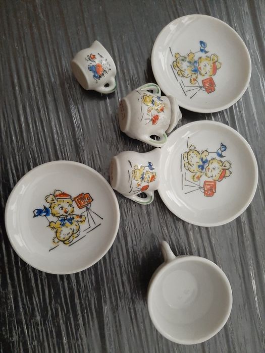 Conjunto de Louça Vintage para Crianças Japan