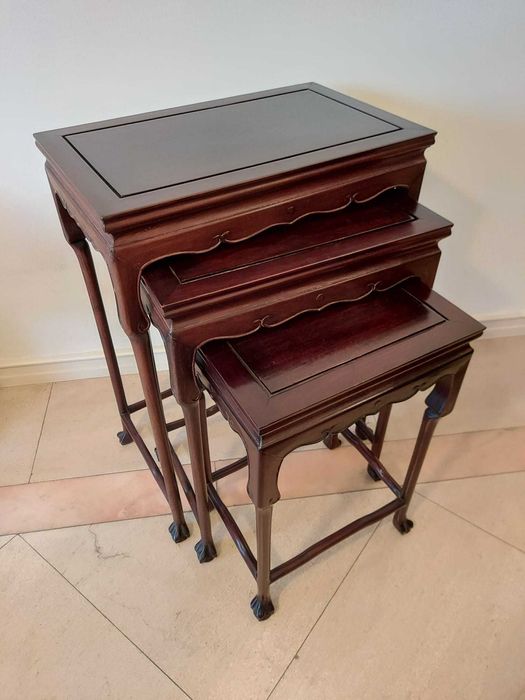 conjunto de 3 mesas de apoio