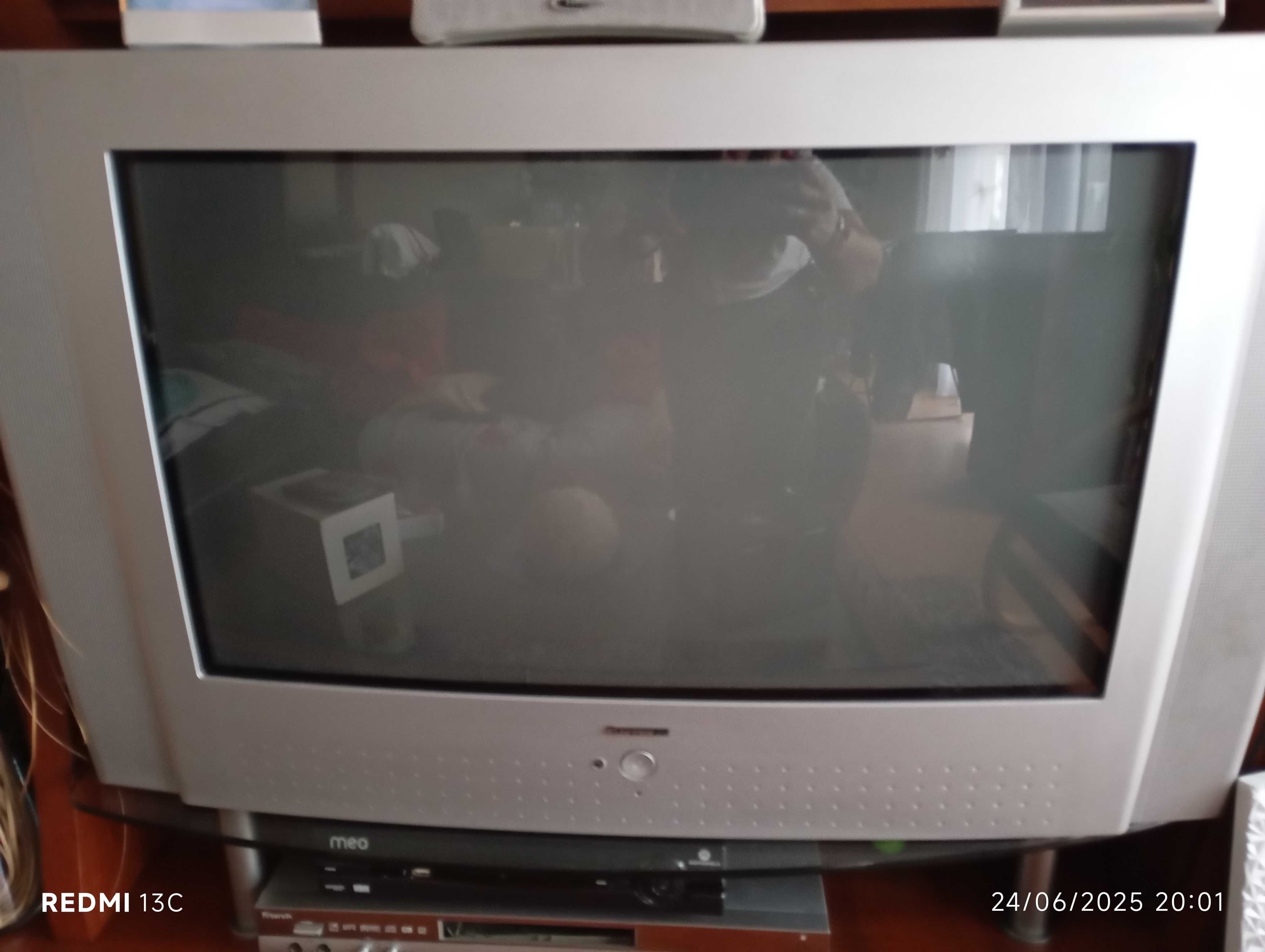 Televisão a funcionar