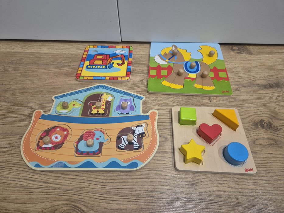 Drewniane puzzle układanki