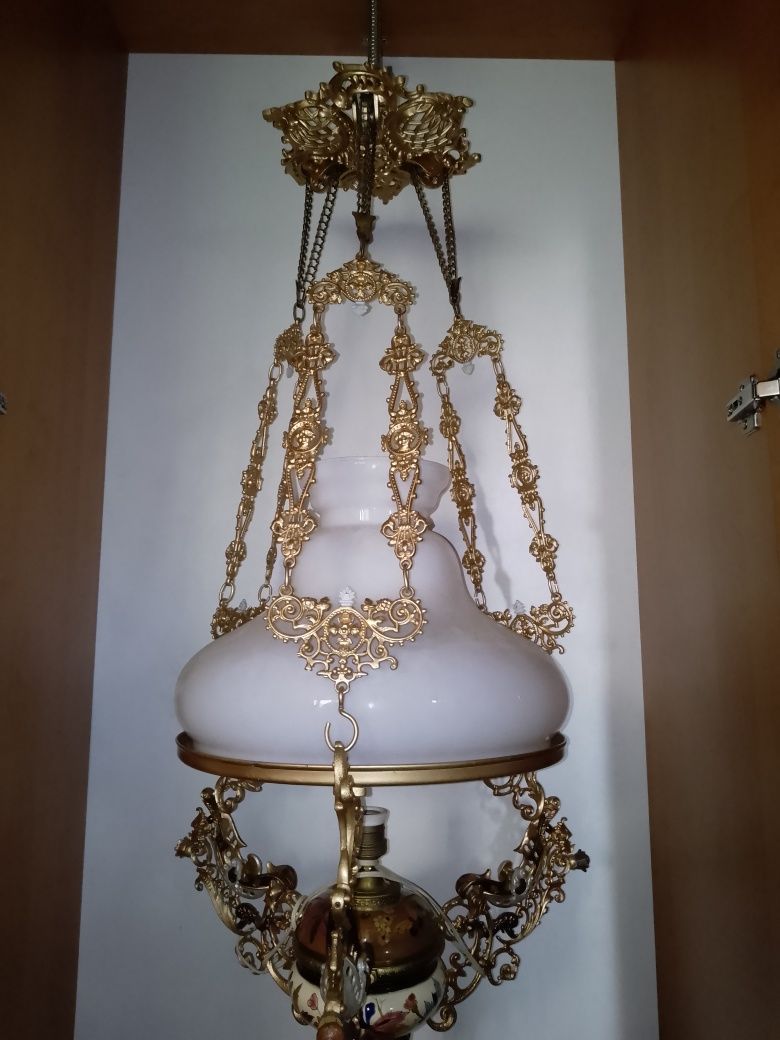 Люстра чугунная старинная
