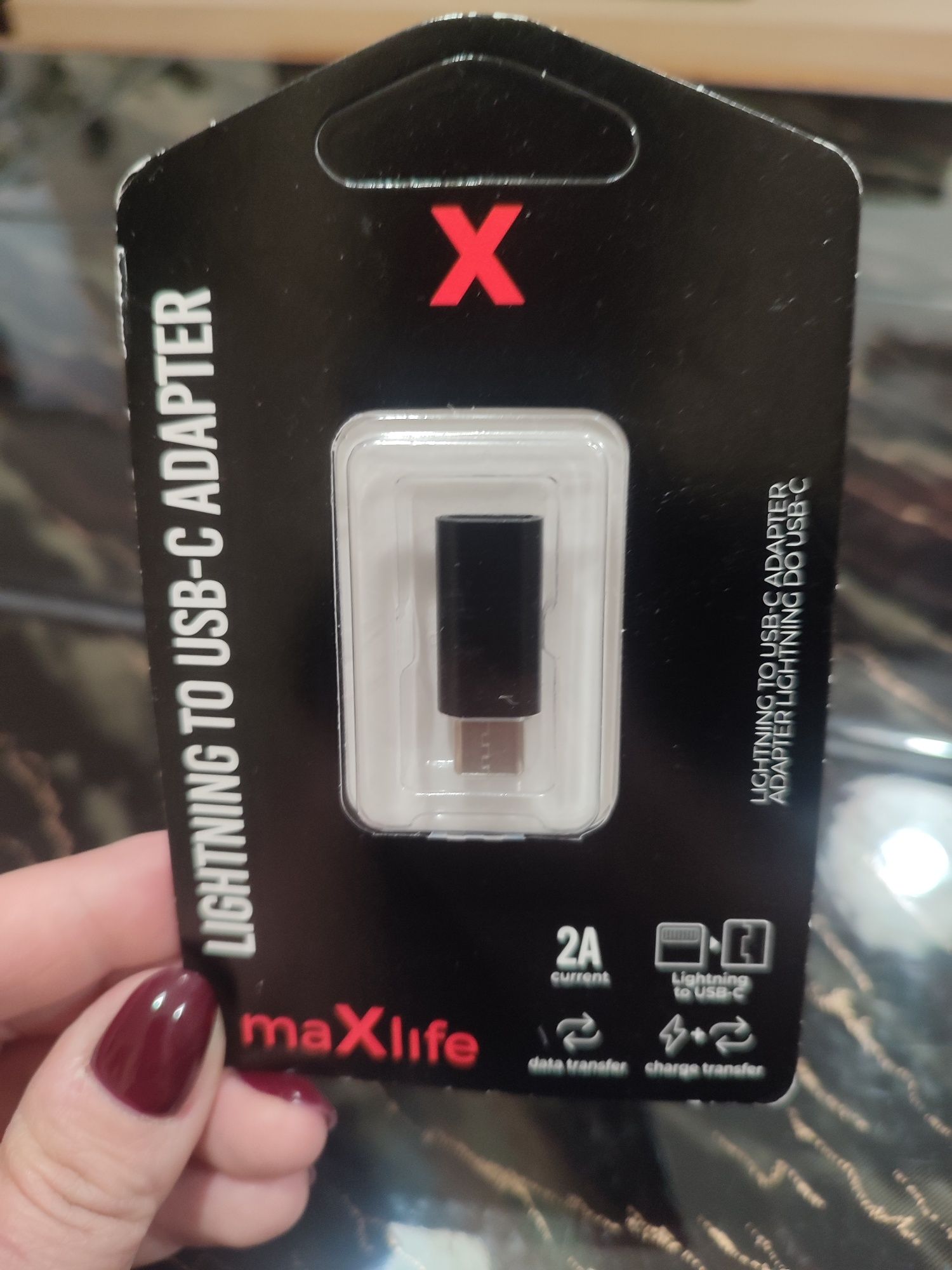 Adapter lightning do USB c