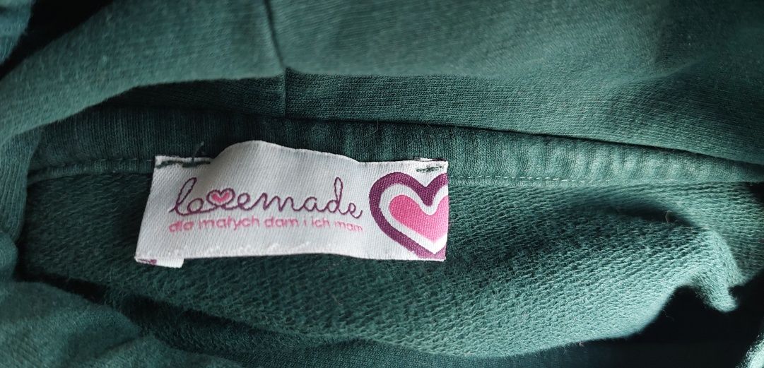 Lovemade r.S/M (L) ciemnozielona bluza ze stójką/kominem