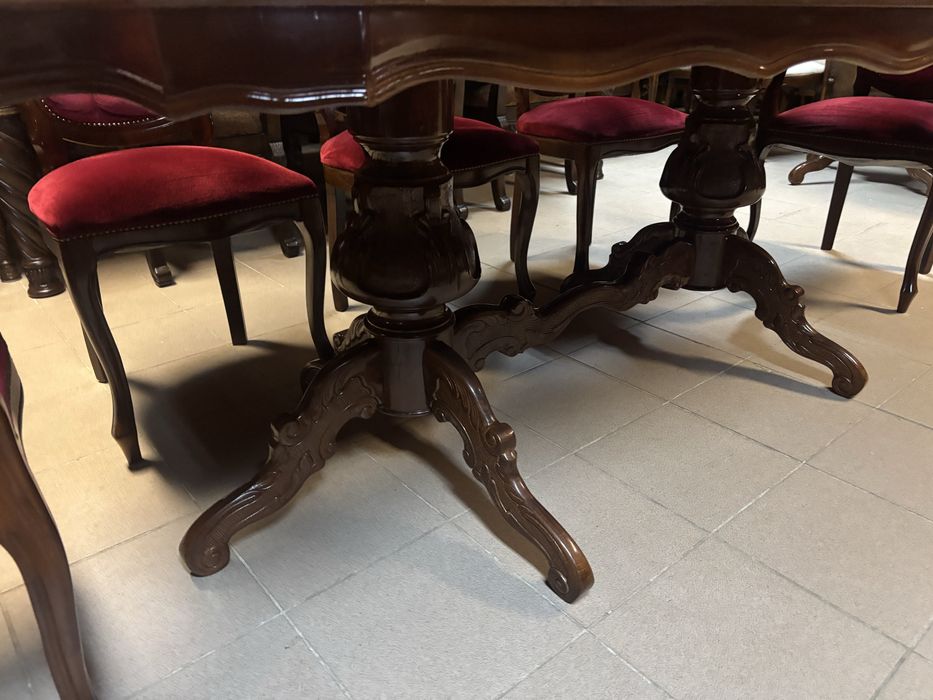 Zestaw włoski stylowy stół na 10 osób 8 krzeseł meble stylowe italy