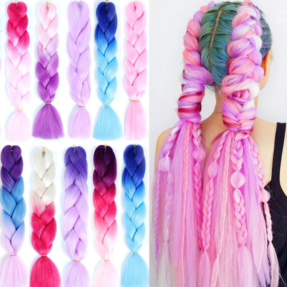 Канекалоны канекалон цветные косички пряди яркие дрейды косы плетение