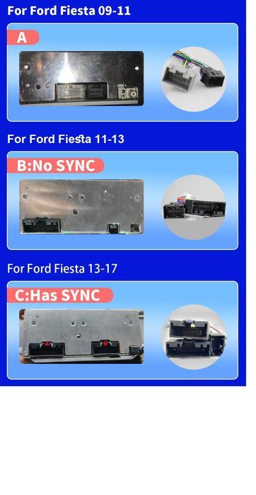 Radio 2din Android Ford Fiesta 2009:2017r wifi gps