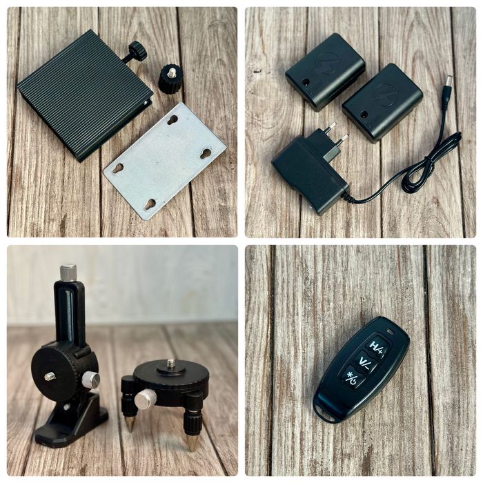 Лазерний нівелір 4D, 16 ліній, самовирівнюючий, 2 акумулятори