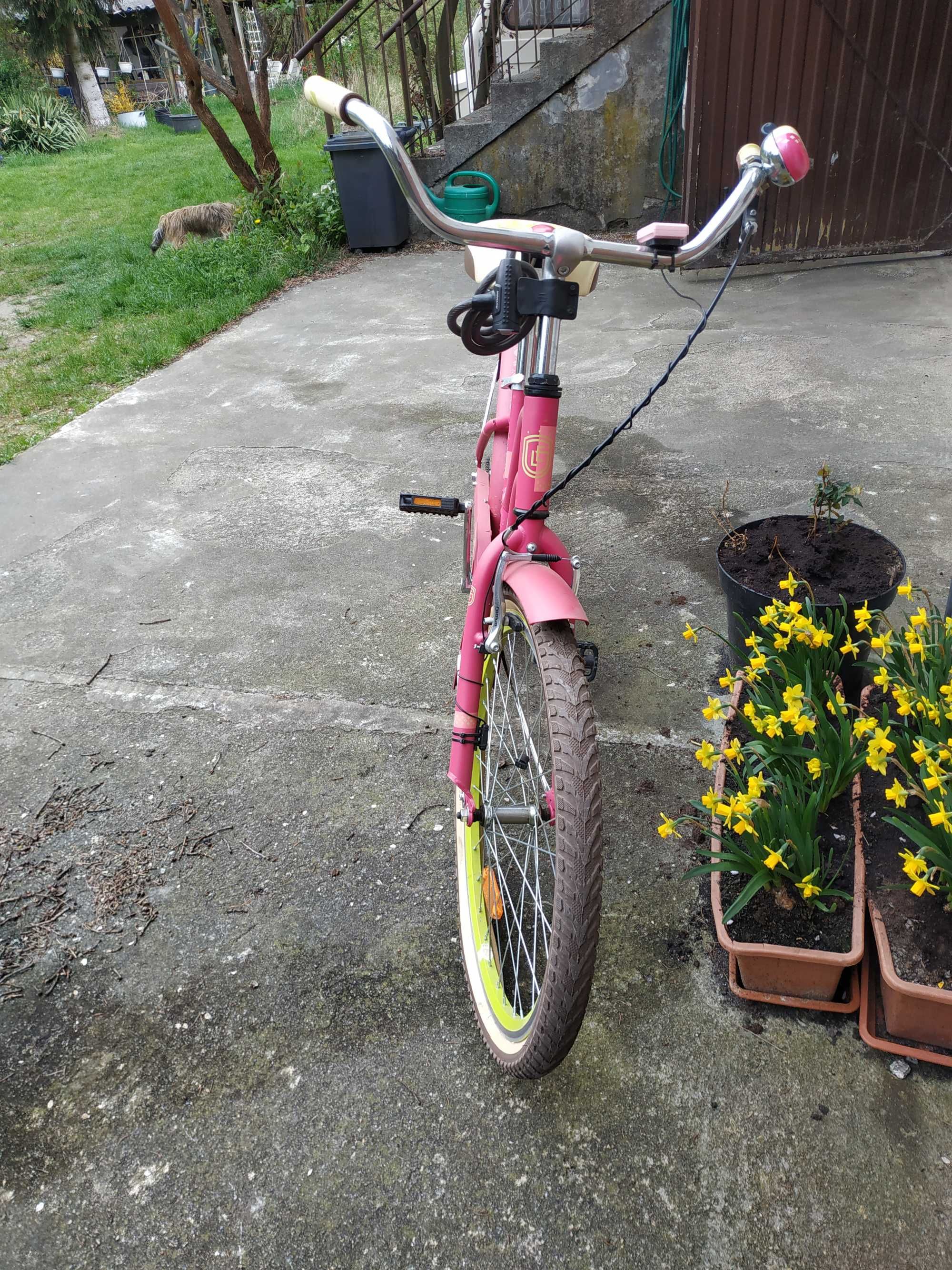 Rower dziewczęcy LE GRAND SANIBEL JR różowo/zielony