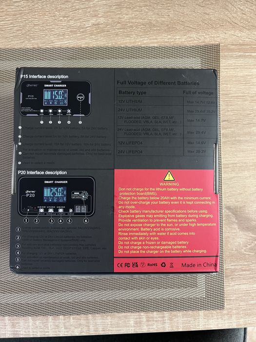 HTRC P20 зарядка на 20 А , кислотні , гелеві , літієві акумулятори