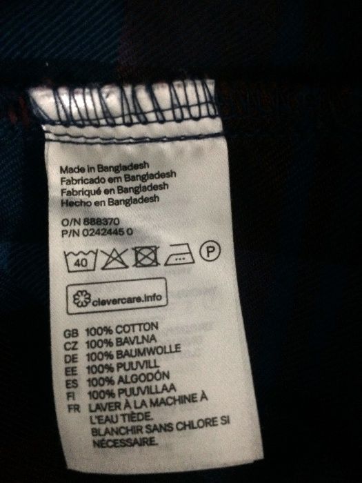 H&M koszula w kratę męska rozmiar M