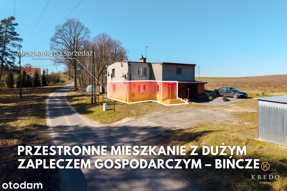 Mieszkanie z dużym zapleczem gospodarczym | Bińcze