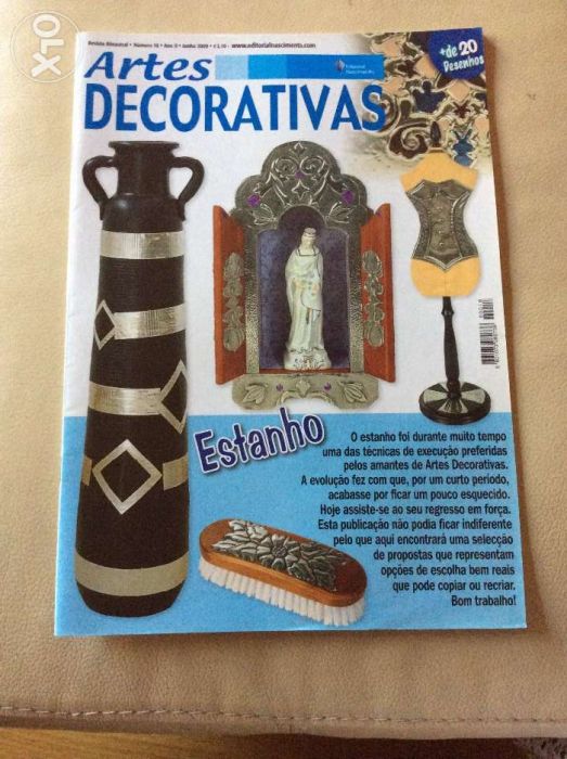 Conjunto de 3 revistas de artes decorativas