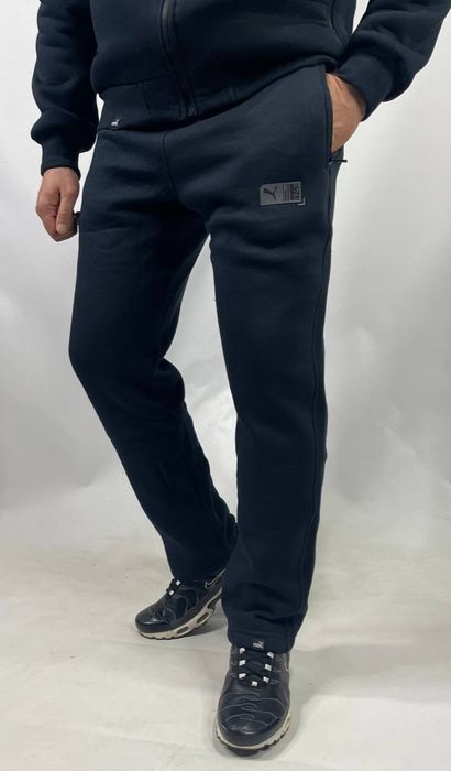 Мужские спортивные штаны Puma зимние теплые на флисе