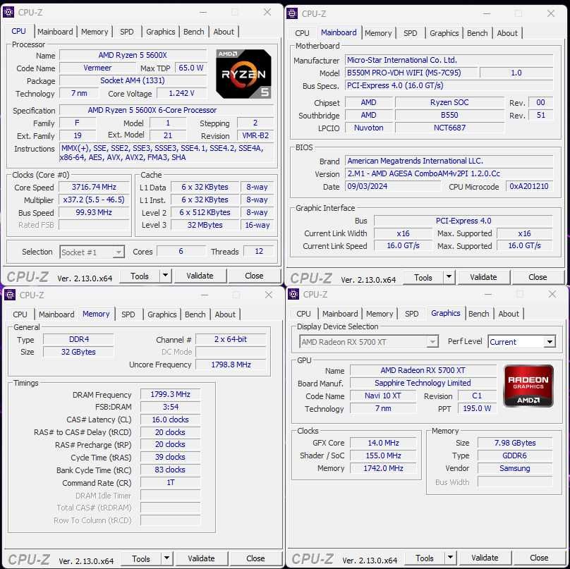 Ігровий ПК - R5 5600X/B550/RX5700XT/DDR4-32GB(3600)/M.2 NVME - 1TB