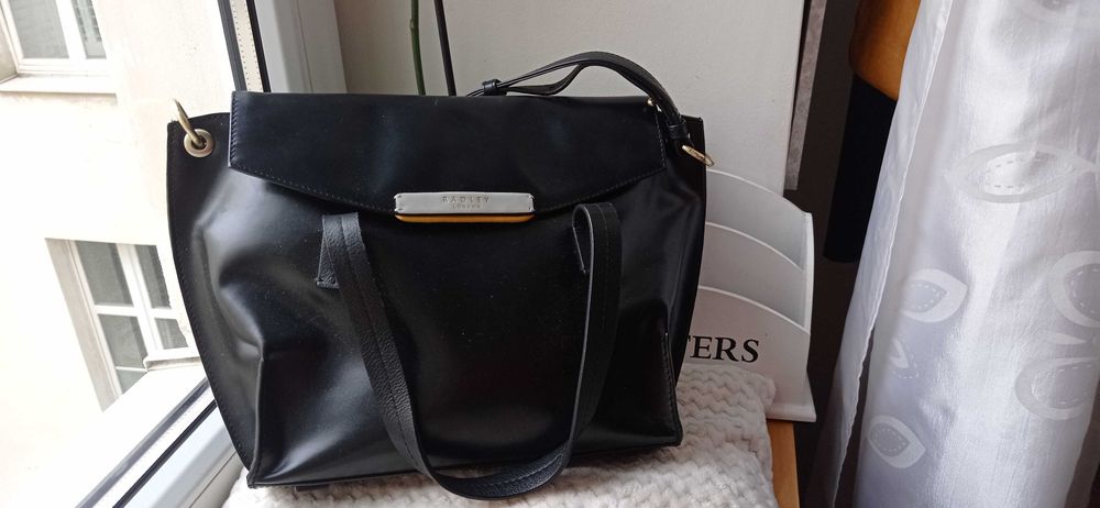 Torebka Damska Radley London Oryginalna Skórzana Czarna Nowa