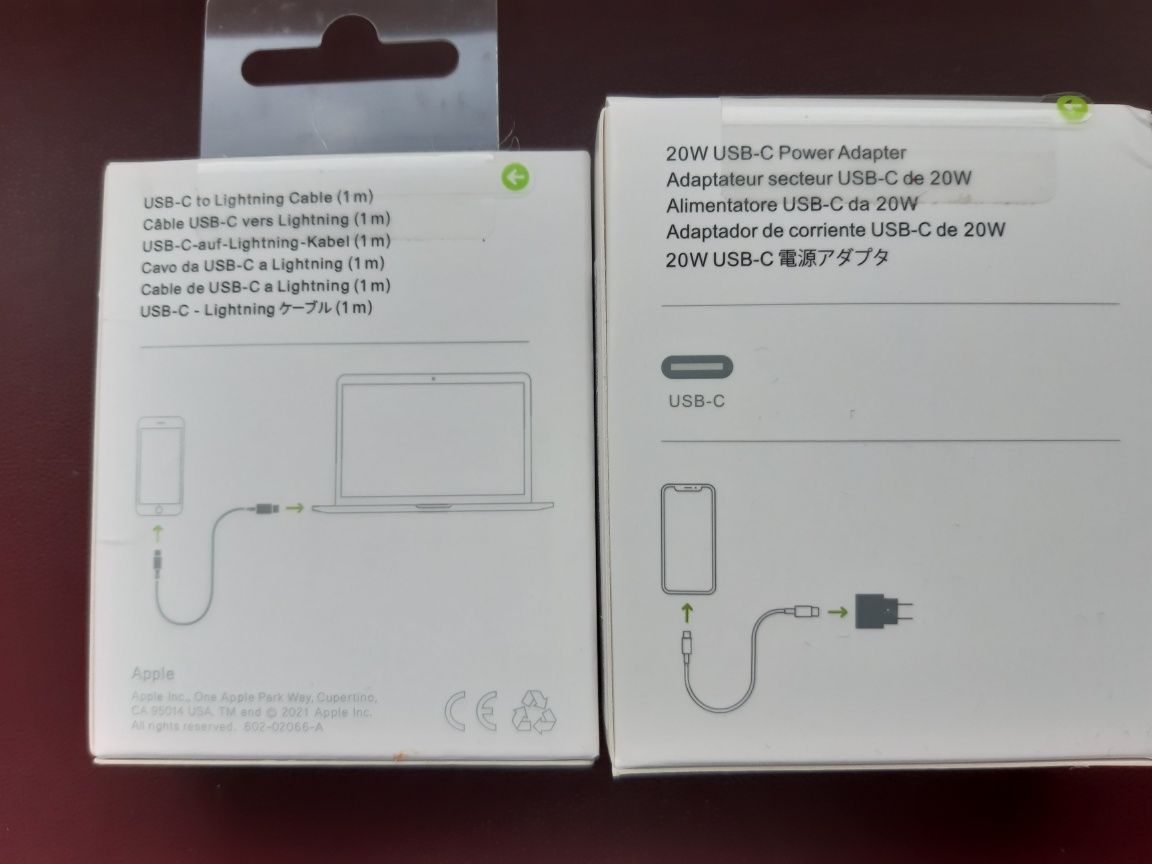 Kostka Zasilacz USB-C 20W Power Adapter + Kabel USB-C do iPhone NOWE