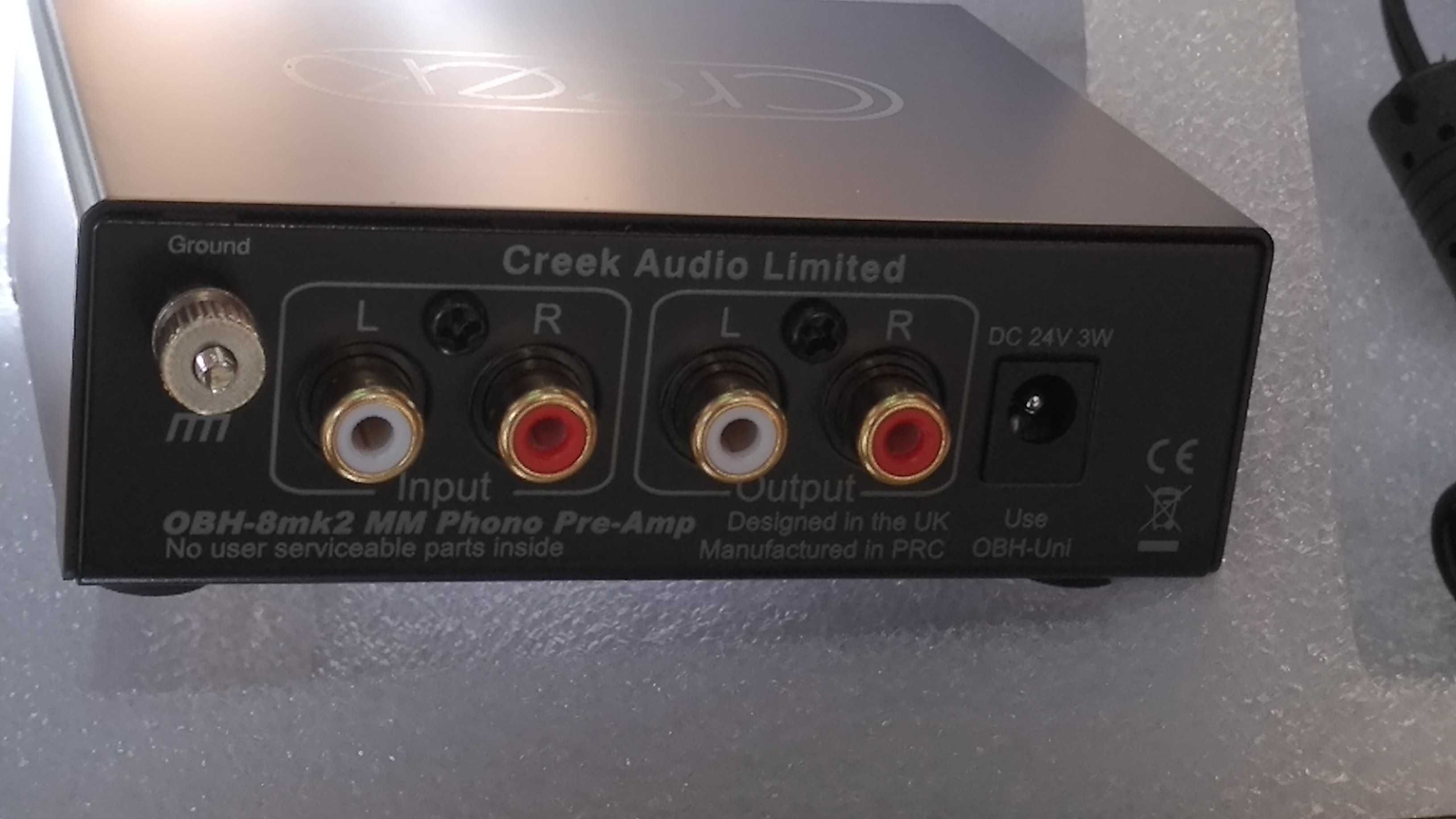 Pré de Phono MM da Creek Audio, OBH-8mk2 (v2018) com FA OBH-UNI virgem