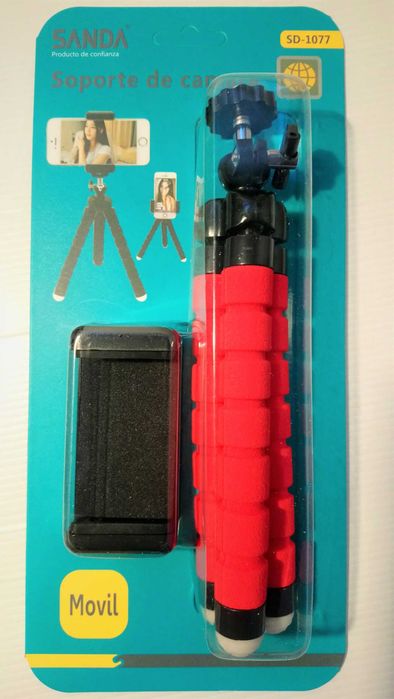 Mini Tripé para telemóvel braços maleáveis