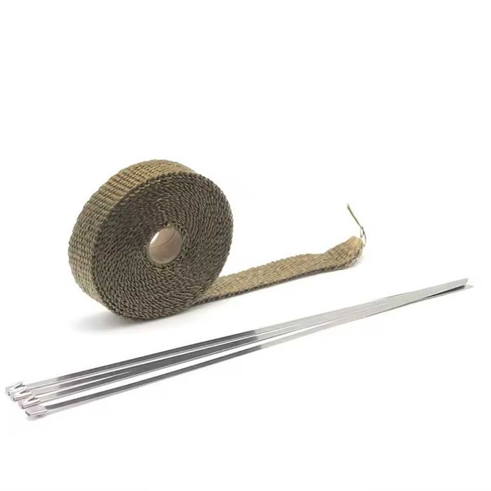 Fita térmica 25 mm x 5/10/15 metros moto escapes abraçadeiras metal