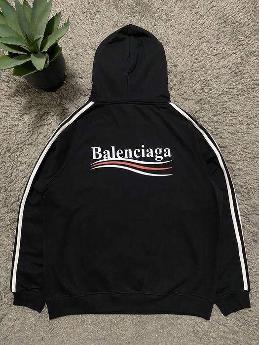 Худі жіноче BALENCIAGA з лого принтом чорний
