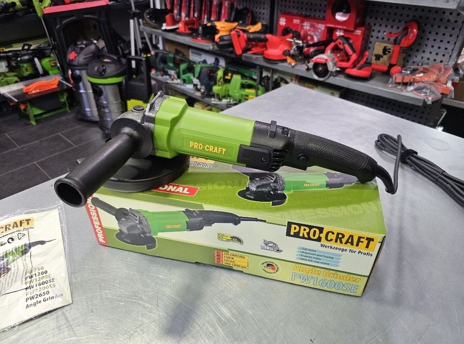 150 Болгарка ProCraft PW1600 Регулировка об.  Плавный пуск Мощная