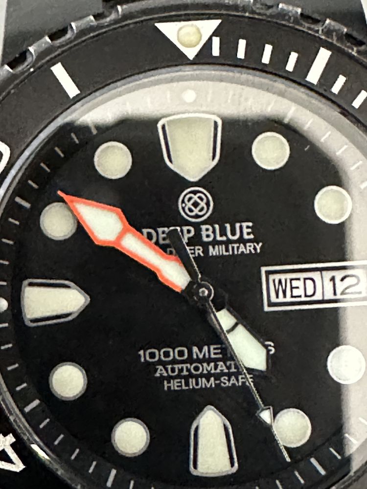 Deep Blue Sun Diver Military 1000 m Black