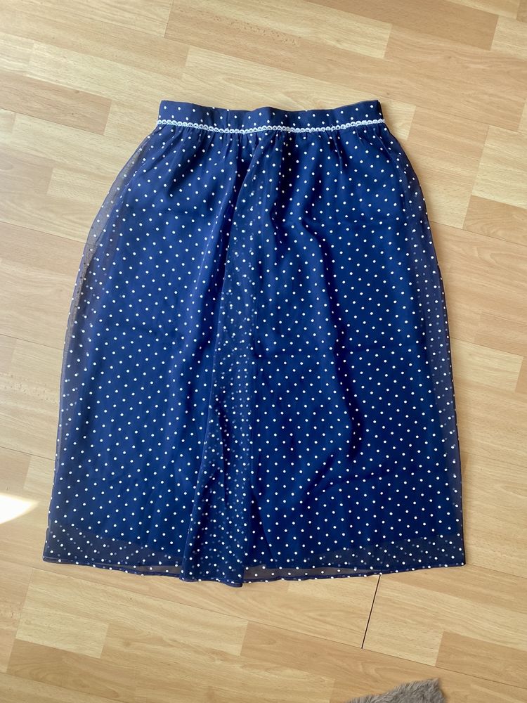 Vintage spódnica w kropki XL