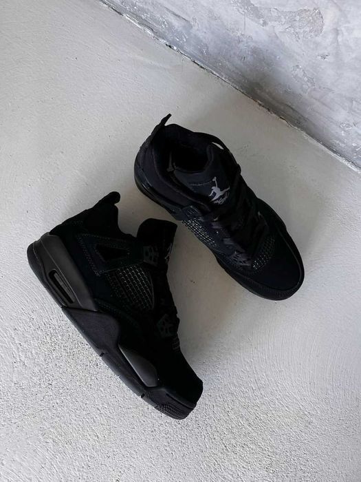 Кросівки Nike Air Jordan 4 Black Cat premium
