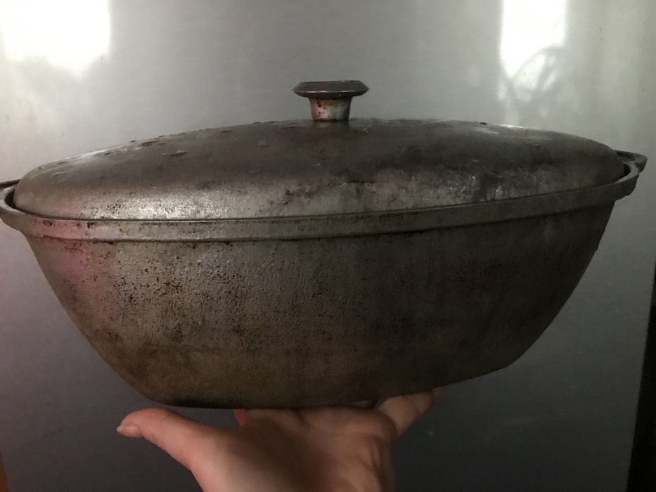 Алюминевая утятница, гусятница, чугунная эмалированная