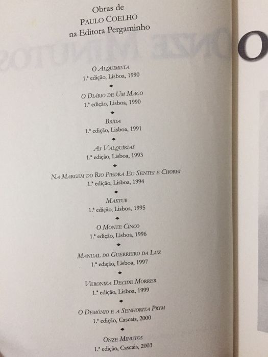 Onze minutos - Paulo Coelho